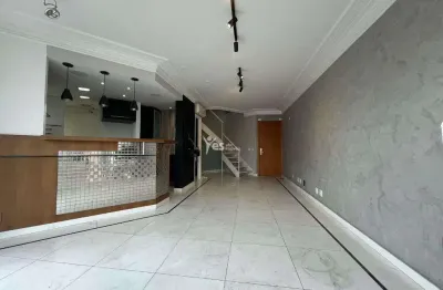 Cobertura para locação com  130m² 2 dormitórios - bairro jardim - santo andré - sp