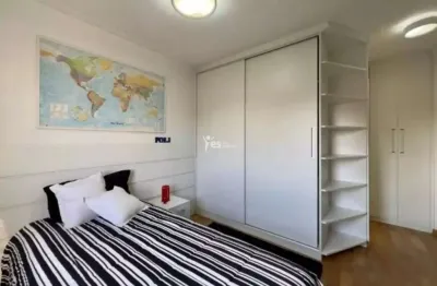 Apartamento a venda com 3 suites , 4 banheiros no total, lavabo, escritório, sala integrada com sala de jantar, lavanderia independente, 2 vagas de garagem, bairro campestre - santo andré