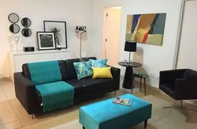 Apartamento mobiliado, 2 vg, bairro jardim, santo andré/sp.