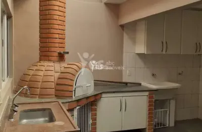 Sobrado com 3 dormitórios à venda, churrasqueira, forno de pizza, campestre, santo andré/sp.