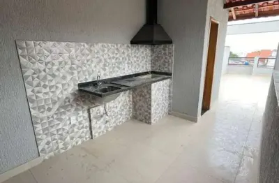 Cobertura com elevador, 02 quartos, 02 vagas, espaço gourmet, bairro santo maria em santo andré.