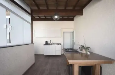 Cobertura, 02 quartos, 01 vaga, espaço gourmet localizada na vila amábile pezzolo, em santo andré.