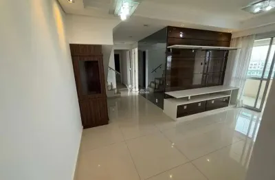 Cobertura semi mobiliada a venda, com 145m² de área útil, sendo 3 dormitórios, 1 suíte, 3 banheiros, 2 vagas, área gourmet  envidraçada e jacuzzi no birro campestre santo andré - sp