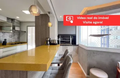 Apartamento alto padrão 3 quarto 3 vagas com 126m2 localizado no bairro vila scarpelli em santo andré