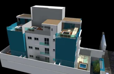 Cobertura moderna com à venda no bairro paraíso – 88m² e obra em andamento