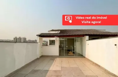 Cobertura em prédio baixo condomínio com elevador, 03 dormitórios e 02 vagas, localizado na vila pires em santo andré.