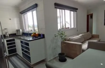 Cobertura  baixo condomínio à venda em santo andré, jardim ana maria - mobiliado, 87m²