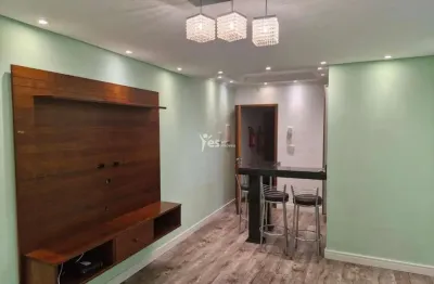Apartamento semi mobiliado a venda, com 53m², 2 dormitórios, 1 suíte, 2 banheiros e 1 vaga de garagem na vila alpina em santo andré - sp