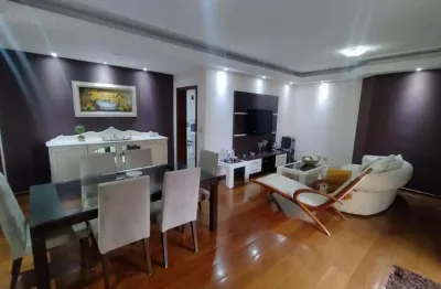Apartamento semi mobiliado para locação com 156m² de área útil, sendo 3 dormitórios, 1 suíte com hidromassagem 3 banheiros e 2 vagas de garagem no bairro jardim em santo andré - sp