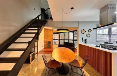 Apartamento duplex mobiliado para locação com 98m² - bairro jardim - santo andré