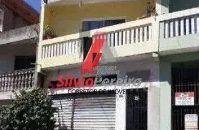 Sobrado sobre salão comercial para venda no bairro parque cruzeiro do sul, 3 dor