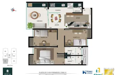 Apartamento com 3 quartos (1 suíte) e 2 vagas de garagem, à venda no bairro são mateus, juiz de fora - mg