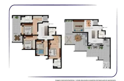 Cobertura à venda, 4 quartos (2 suítes), 3 vagas - Bairro Jardim Laranjeiras - Juiz de Fora - MG
