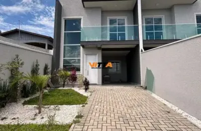 Sobrado no bairro iguaçu em araucária - 110m² - novo e pronto para morar