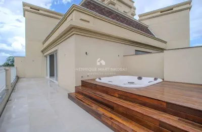 Apartamento cobertura duplex a venda no juvevê, 291m2 privativos, 3 suítes, 4 vagas, terraço gourmet privativo com piscina, face norte