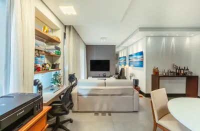 Apartamento moderno e mobiliado à venda em condomínio fechado Dijon, bairro Cambuí, em Campinas