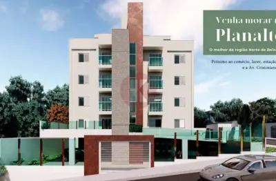 Apartamento à venda, 2 quartos, 1 suíte, 2 vagas, planalto - belo horizonte/mg