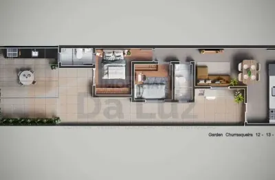 Apto garden a venda: 94m², 2 dorms, 1suíte, 2 vagas, quintal, churrasqueira, campestre - santo andré