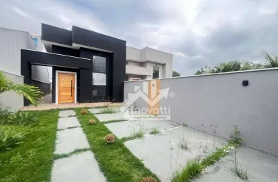 Casa linear moderna com 3 quartos e área gourmet completa com pé direito alto?em itaipuaçu