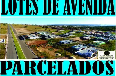 Lotes comerciais parcelados em avenida pronta para o comércio em caldas novas