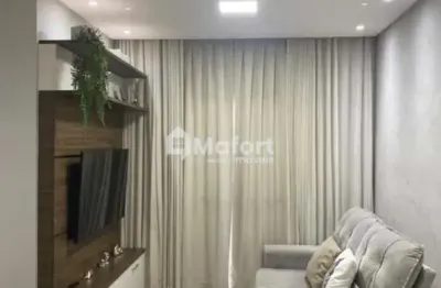 Apartamento com dois dormitórios, varanda, uma vaga, lazer