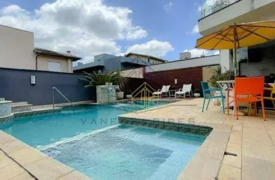 Sobrado com 04 dormitorios condominio terras de atibaia com piscina e hidro