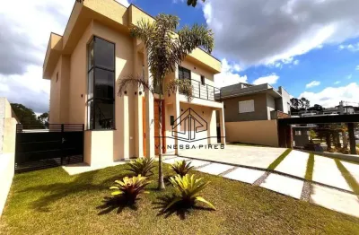 Sobrado lindo mobiliado 03 suites condominio fechado terras de atibaia com piscina