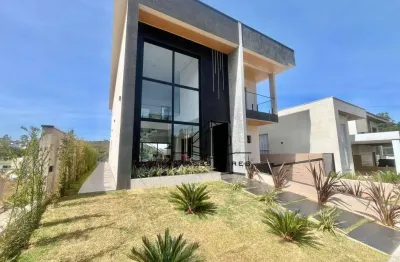 Sobrado novo 04 quartos condominio fechado atibaia com lazer e segurança