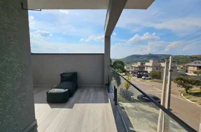 Sobrado lindo e novo com 04 quartos piscina amplo condominio terras de atibaia