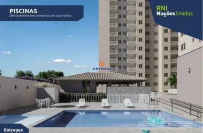 Apartamento rni nações unidas | 2 quartos | 1 sala | 1 vaga | bauru