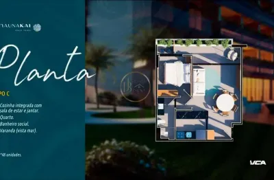 Apartamento 1 dorm. à venda na praia dos milionários, ilhéus