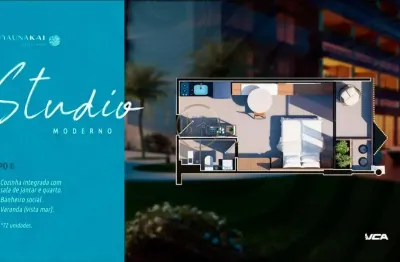 Studio à venda na praia dos milionários, ilhéus, 35m², 1 dorm, r$362.900