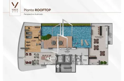 Vogue 2112 – piscina com deck molhado, espaço gourmet e churrasqueira