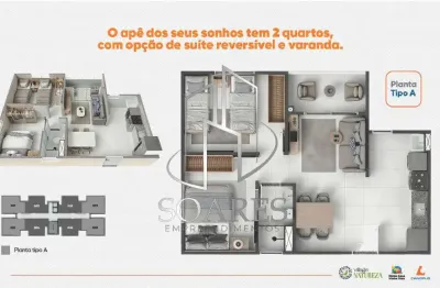 Apartamento com 2 quartos à venda na Alameda Um, 10, Coqueiro, Belém