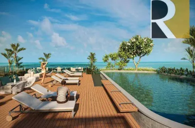 Flat a beira mar com 1 dormitório à venda, 24 m² a partir de r$ 233.000 - ponta de campina - cabedelo/pb