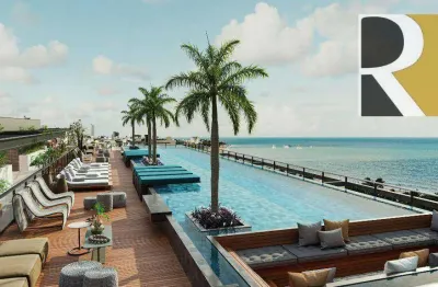 Apartamento flat com 1 dormitório à venda, 19 m² por r$ 384.000 - cabo branco - joão pessoa/pb