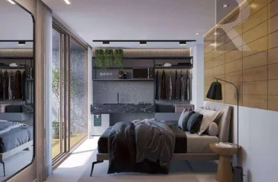 Apartamento flat beira mar com 1 dormitório à venda, 34 m² por r$ 489.000 - cabo branco - joão pessoa/pb