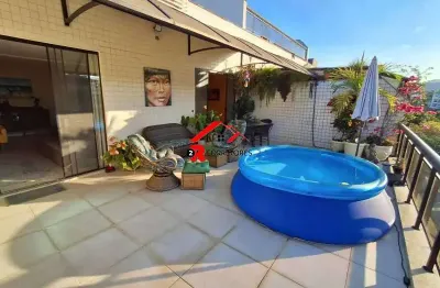 Cobertura com 3 quartos à venda na avenida genaro de carvalho, recreio dos bandeirantes, rio de janeiro, 186 m2 por r$ 1.090.000