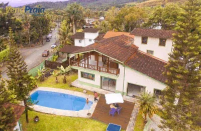 Casa em ampla terreno com 4 suítes à venda, 593 m² por r$ 12.000.000 - água branca - ilhabela/sp