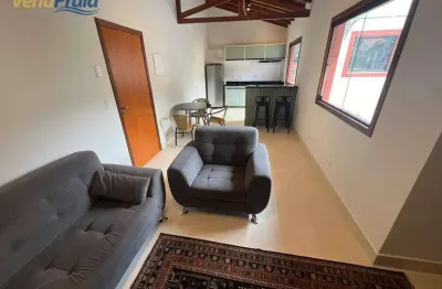 Apartamento com 1 dormitório, 45 m² - venda ou aluguel  -  arrastão - são sebastião/sp