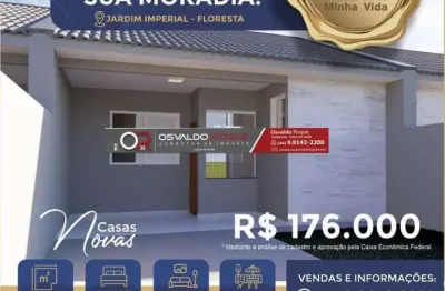 Casa 2 dormitórios para venda em floresta, jardim imperial ii, 2 dormitórios, 1 banheiro, 1 vaga