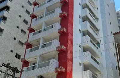 Excelente apartamento 1 dormitórios suíte localizado no canto do forte praia grande e