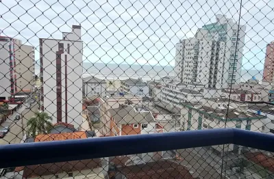 Lindo apartamento de 1 dormitórios vista livre para praia na guilhermina a - praia grande -sp