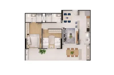Apartamento com 3 quartos, Caiçara, Praia Grande - R$ 899 mil, Cod: 721381