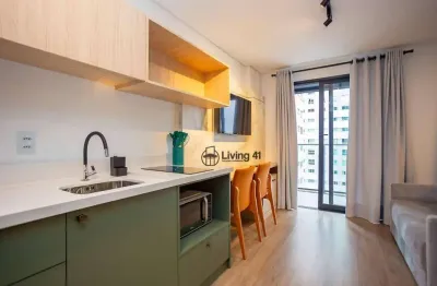 Studio com 1 dormitório para alugar, 30 m² por r$ 3.812,00/mês - batel - curitiba/pr