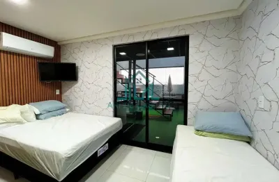 Apartamento cobertura mobiliada quarto e sala com 52 m² em cruz das almas.