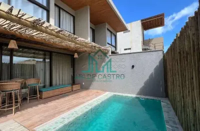 Casa mobiliada com 197,43m² com 3 suítes, hidromassagem com rooftop no condomínio na praia do riacho - são miguel dos milagres alagoas