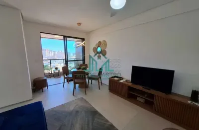 Apartamento vista mar, mobiliado, 2 quartos  com 57m², varanda - maceió alagoas