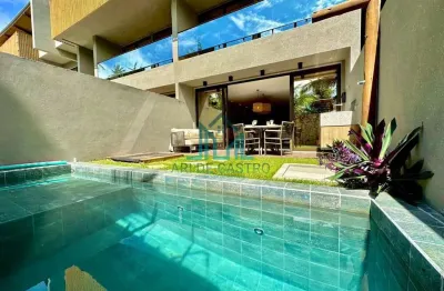 Casa à venda 3 suítes, duplex, 155m², mobiliada e piscina na praia do riacho em são miguel dos milagres - alagoas