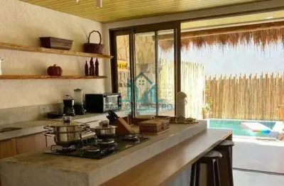 Casa com 3 suítes mobiliada com 133m² em condomínio na praia de tatuamunha - rota ecológica do milagres - alagoas